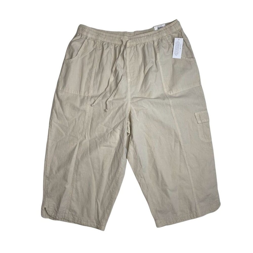 Karen‎ Scott Capri Pants Women's 2X Beige Plus Size Comfort Waist Relaxed NEW - Picture 3 of 6
